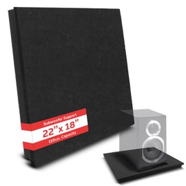 Pyle Pro Audio PA Speaker Platform Pad - 22.5’’ x 17.8’’ Acoustic Isolation Base, Lab-Tested Sound Dampening, High-Density Foam, Reduces Vibration & Resonance, Perfect for Studio Monitors, Subwoofers