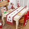 ROLOSI Merry Christmas Table Runner Seasonal Winter Holiday Kitchen Dining