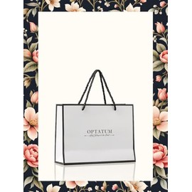OPTATUM Gift Bag Hand Paper Bag (White S, Small)