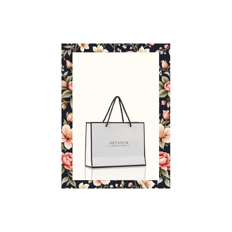 OPTATUM Gift Bag Hand Paper Bag (White S, Small)