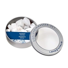 Lapis Vitalis Water Stones Magnesite 100 g - Self-Love - Gemstones in a High-Quality Metal Gift Tin - Selected Raw Stones for Making Gemstone Water