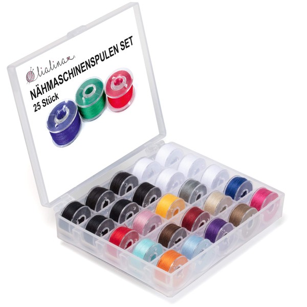 Lialina Sewing Machine Bobbins Including Bobbin Box, Spool in Germany,