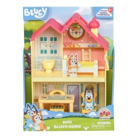 Bluey Mini Home Playset Casa Compacta Figura Bluey Color Amarillo