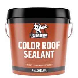 Liquid Rubber Color Roof Sealant- Elastomeric Waterproof Coating for Flat, Low-Slope & Metal Roofs, Flexible UV-Stable Membrane, Beige, 1 Gallon