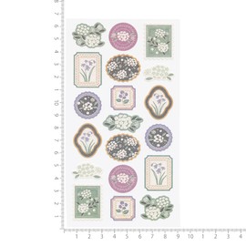 WANOWA 1354144 Retro Modern Japanese Sticker, Large [Hanamari]