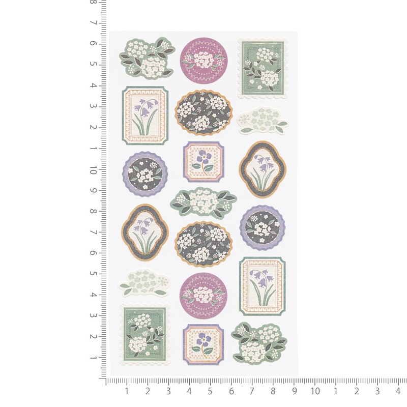 WANOWA 1354144 Retro Modern Japanese Sticker, Large [Hanamari]