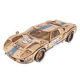 UGEARS 3D Wooden Puzzles for Adults UGT-24 Endurance Racer - DIY Model Car Kits 3D Puzzle, Mechanical Wooden Model Kits for Adults to Build, Wood Sports Car Racing Brain Teaser, Hobby Gifts
