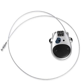 Newdeport Cable Lock:Bike Locks with Combinations Bicycle Cable Lock +Luggage Lock +Stroller Lock 3 Digit Adjustable Combo Mini Lock with 29.5Inch Retractable Steel Cable-Sliver