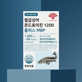 Dongwha Pharm 철갑상어 콘드로이친 1200 플러스 MBP 1박스 (60정) Sturgeon Chondroitin 1200 Plus MBP 1 Box (60 Tablets)