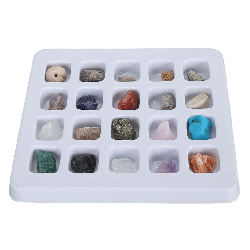 20pcs Rock Stone Colletction Kit for Boys Girls Exquisite Science