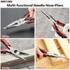 MAXPOWER Needle Nose Pliers, 8" Long Needle Nose Pliers &