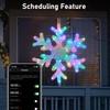 Popotan Smart 31-in Hanging Snowflake Hanging Decoration with Color Changing