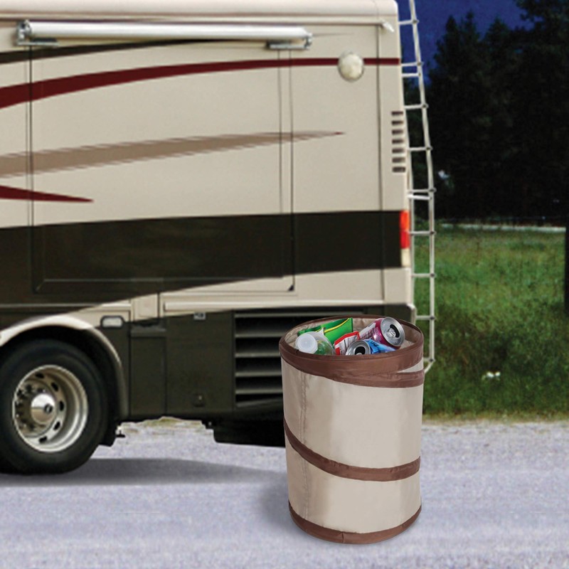 Smart Design Spiral Pop Up Trash Bin with Open Top
