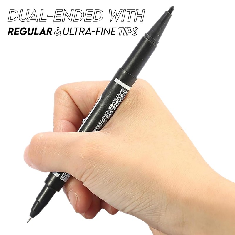 Tattoo Skin Scribe Pen Dual-Tip Marker Piercing Marking Surgical Tattooing