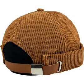 Librass Roll Cap, Fisherman Cap, Corduroy Sag Cap, No Brim, Coorten, Men's, Women's, Outdoor, Braun