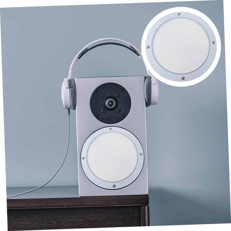 Operitacx 2Pcs Speaker Protector Cover White Decorative Speaker for DIY