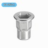 sourcing map M6 Blind Rivet Nuts 60 Pieces Half Hex