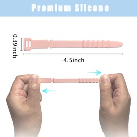 Generic Silicone Zip Ties, Reusable Zip Ties, Organize and Manage Wires Effortlessly with 20pcs Reusable Silicone Zip Ties - Perfect for Home, Office, and Desk, YH-001