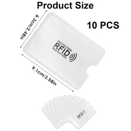Ruayia 10 Stück Ausweis Hülle - RFID Blocking Kartenetui für Personalausweis, Bankkarten & Kreditkarten - Schutz vor Demagnetisierung - Plastik Kartenhüllen für Geldbörse