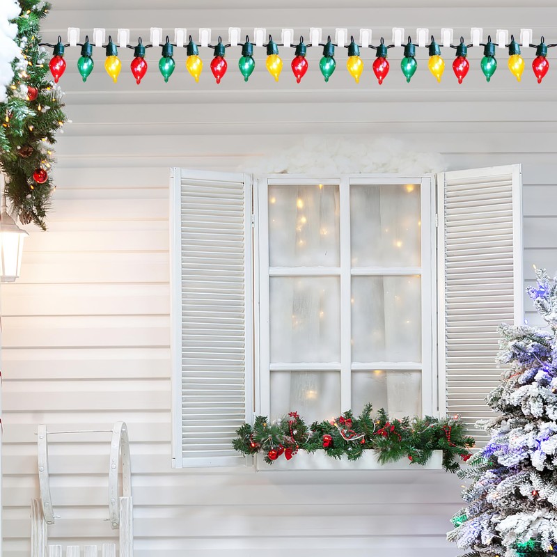 40 Pcs Adhesive Christmas String Lights Strap Holders, Outdoor Hanging