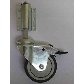 Ladder Castor - Swivel Castor with Lock - Spring Castors - Ladder Roller - Wheel Diameter 75 mm