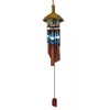 Chesapeake Bay 36" Bamboo Birdhouse Wind Chime with Blue, Green