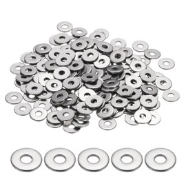 sourcing map M3 Flat Washer for Screw, 200Pcs 304 Stainless Steel Washers 3MM ID x 10MM OD x 1MM Thick for Bolts, Factories Repair, Kitchens, Shops, and Outdoor Construction (Silver Tone)