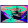 Sunset Bay Ship Laminated Blacklight Poster - 35.5" x 23.5"