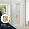 Shower Door Clamp, 1PC 1.75" W*0.7" H Stainless Steel Clamp