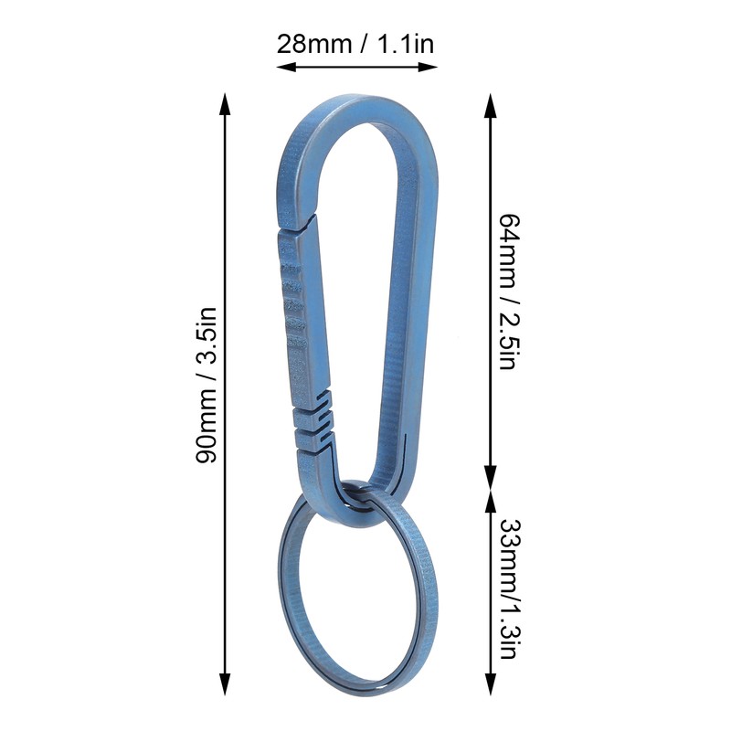 Titanium Alloy Keychain Key Holder Quick Release Keychain Backpack Hanging