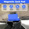 2Pcs Grooved Magnetic Jack Pad, Universal Nonslip Pinch Weld Jack