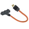 Triple Tap 3 Outlet Extension Cord for Portable Generators w/