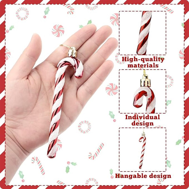 6 PCS Candy Cane Christmas Decorations,Christmas Candy Cane Decoration,Christmas Decorations,Candy