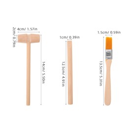 UPKOCH 9 Sets Wooden Digging Tools for Children Excavation Tool Set for Children Small Brush Chisel Hammer Learning Toy Rock Geography Set Gemstones Dinosaur Excavation Set