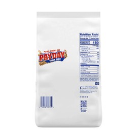 Hershey's Payday Peanut Caramel Snacksize Candy Bar Jumbo Bag, 33 oz