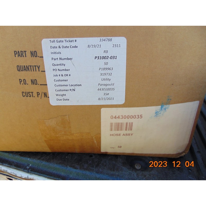 TRAMEC 2 LOT Tramec Sloan Air Brake Hose 3/8" Fixed