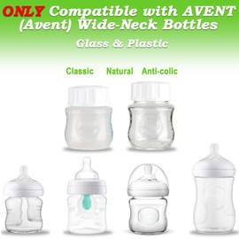 (8-PCs) Travel Bottle Caps Compatible with Avent Bottles, Bottle Lids Replacement White