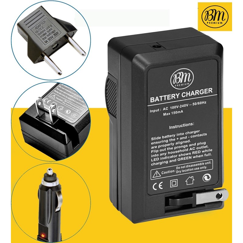 BM Premium EN-EL14A, EN-EL14 Battery and Charger for Nikon D3100,