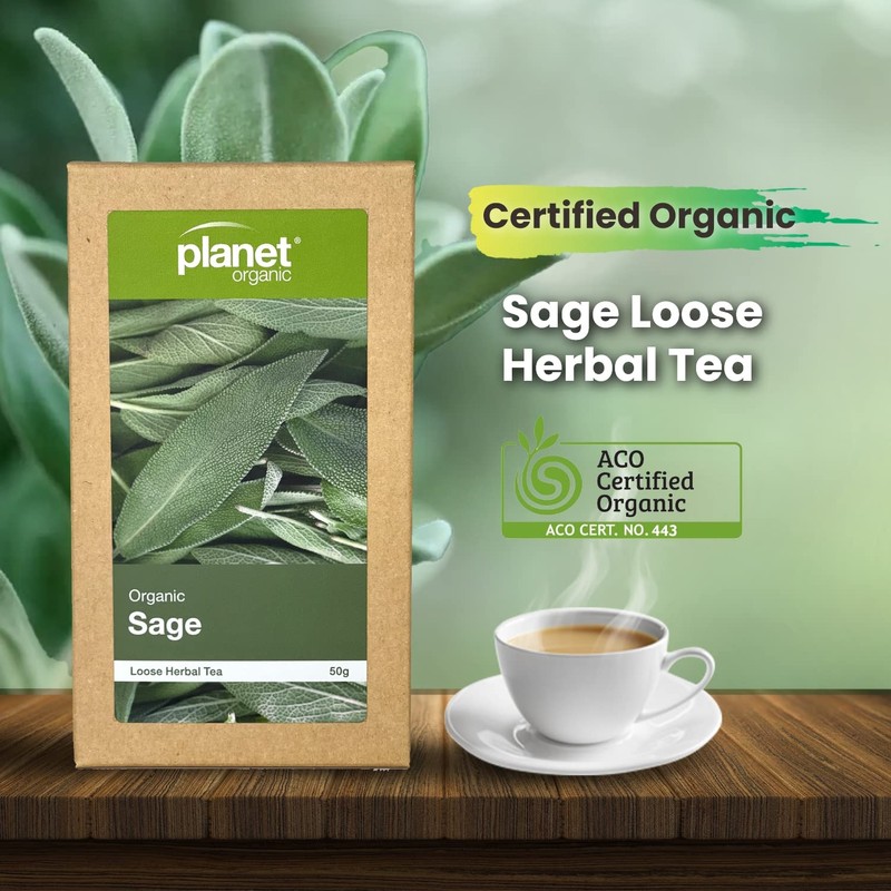 Planet Organic Sage Loose Leaf Tea, 50 g