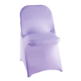 WELMATCH Lavender Spandex Folding Chair Covers - 20 PCS Weddding Events Party Decoration Stretch Elastic Chair Covers Good (Lavender, 20)