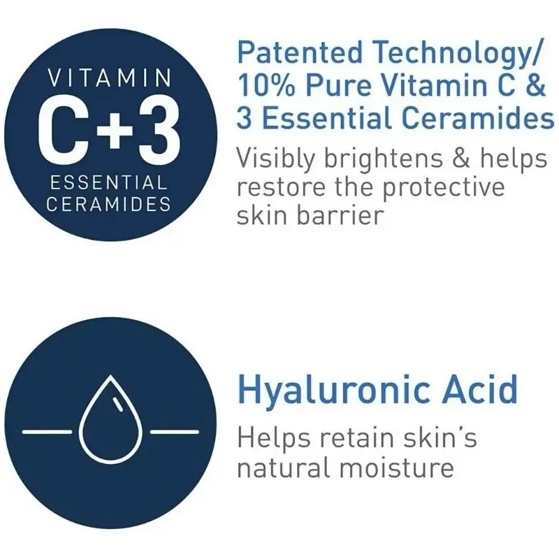 Cerave Serum Vitamina C Con Acido Hialuronico 30ml Pms Cv3