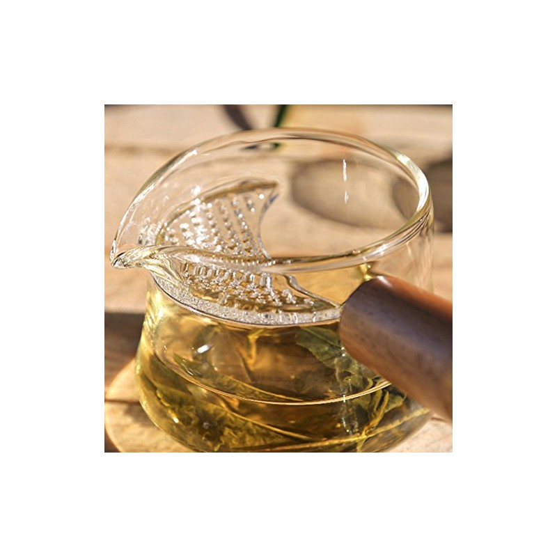 【国内正規品】宜龍 ”樸風”シリーズ 耐熱ガラス片口茶海(250ml) 茶漉し有りタイプ