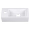Small Bathroom Sink DeerValley, 15"x7" Mini Rectangle Wall Mount Vessel