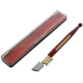 ATEK Diamond Tipped Glass Cutter with Case Precision Glass Cutting Tool for Windows Mirrors Tiles 3-10mm Thick Professional Ergonomic DIY Glass Scoring Tool Durable Portable Handheld Glass Cutter