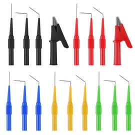 Back Probe Kit Banana Plug to Copper Alligator Clip Automotive Test Leads Set with 3 Configurations Back Probe Pins Extended Length Probes for Car Repairing Diagnostic