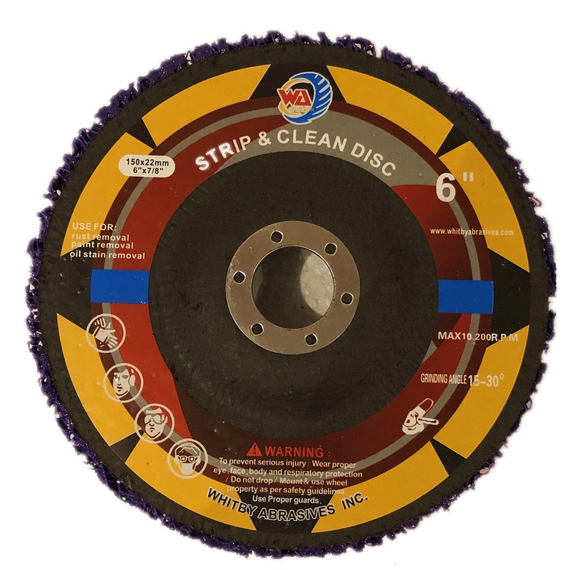 WA 6" Strip & Clean Discs, Purple Easy Strip Disc