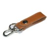 Leather Workshop Satou Key Ring, Genuine Leather, Belt Loop, Nickel,