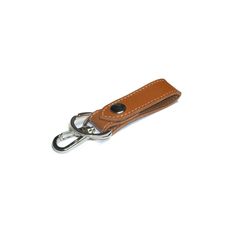 Leather Workshop Satou Key Ring, Genuine Leather, Belt Loop, Nickel,