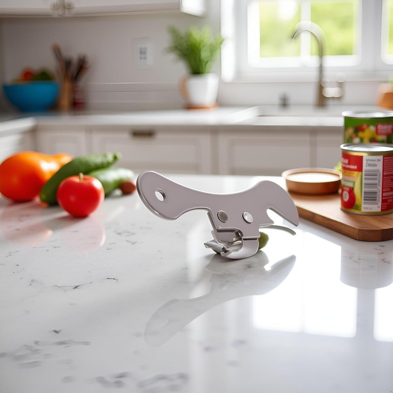 Silver One Size Stainless Steel Can Opener Manual Can Opener