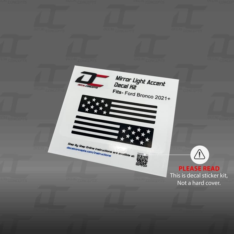 Decal Concepts American Flag Side View Mirror Light Accent Decal